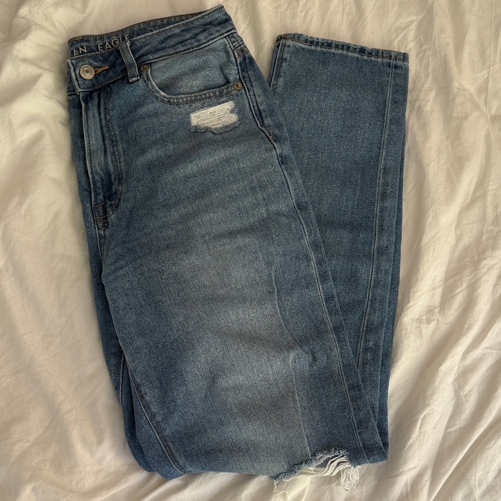 Size Long American Eagle Blue Mom Jeans